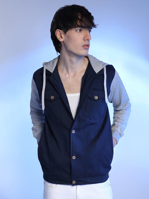 JINX Button-Front Jacket With Contrast Detail