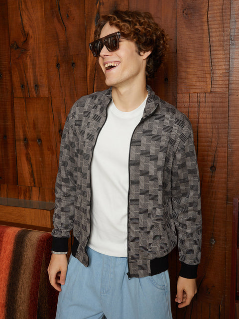 XYNG Zip-Front Brick Jacket