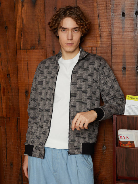 XYNG Zip-Front Brick Jacket