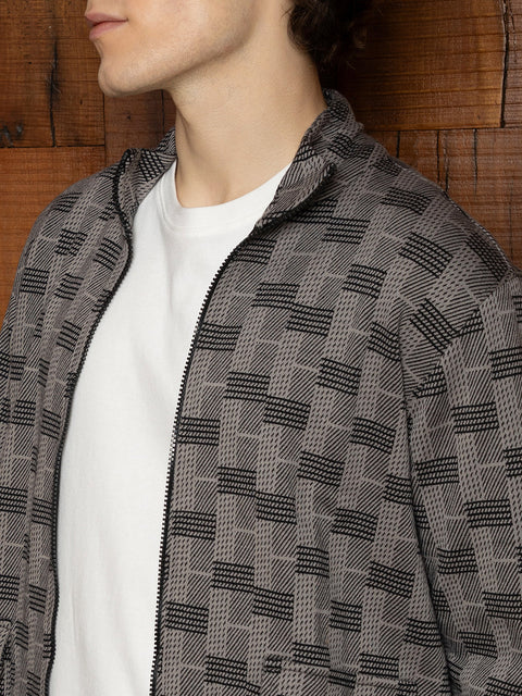 XYNG Zip-Front Brick Jacket