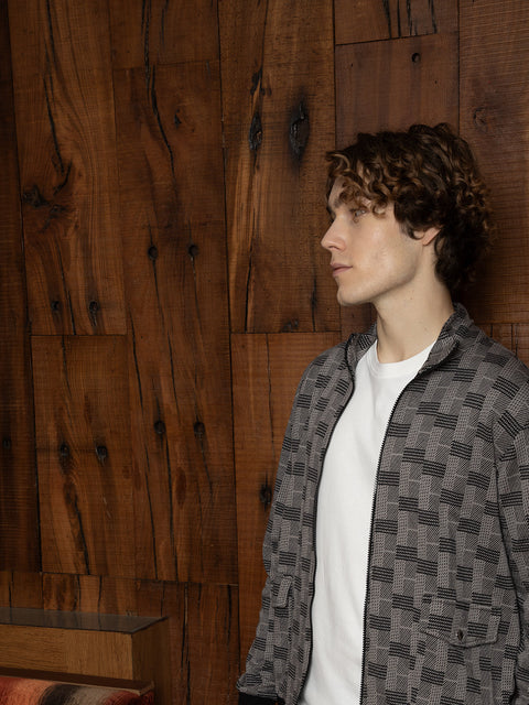 XYNG Zip-Front Brick Jacket