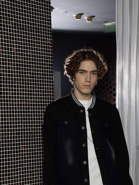 OneKind Dark-Wash Denim Bomber Jacket