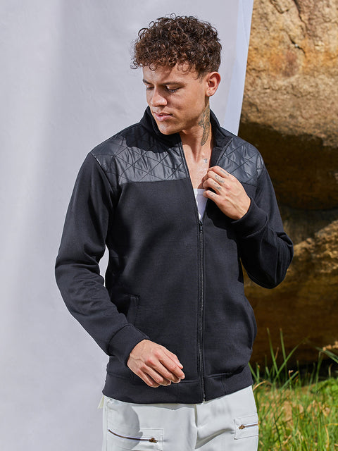 Behookd Zip-Front Jacket With Quilted Detail