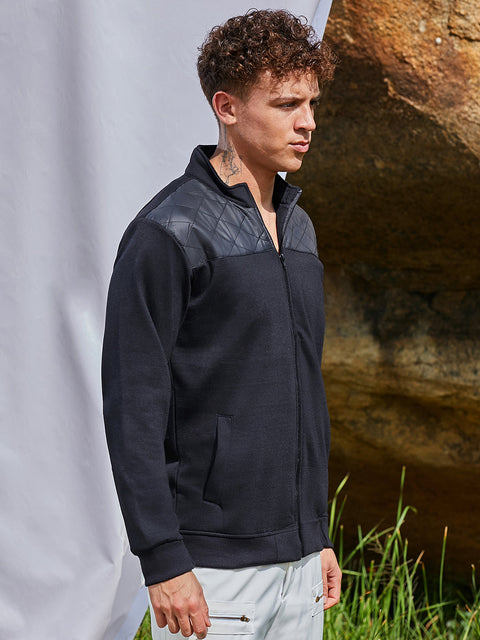 Behookd Zip-Front Jacket With Quilted Detail