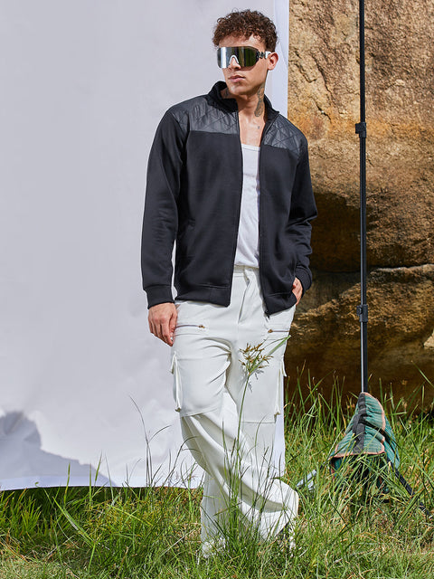 Behookd Zip-Front Jacket With Quilted Detail