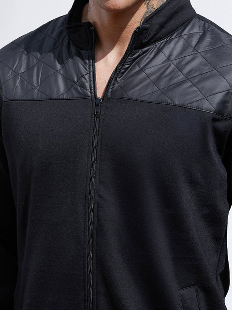 Behookd Zip-Front Jacket With Quilted Detail