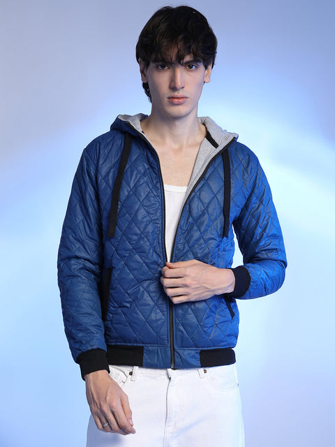 XYNG Rhombus-Quilted Bomber Jacket