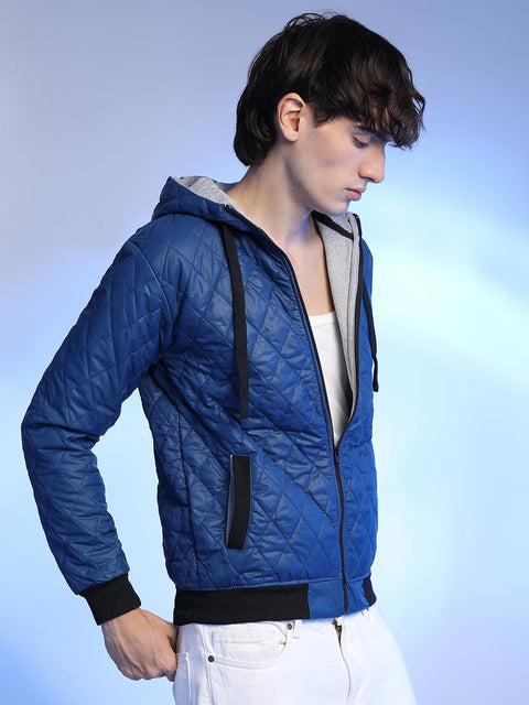 XYNG Rhombus-Quilted Bomber Jacket