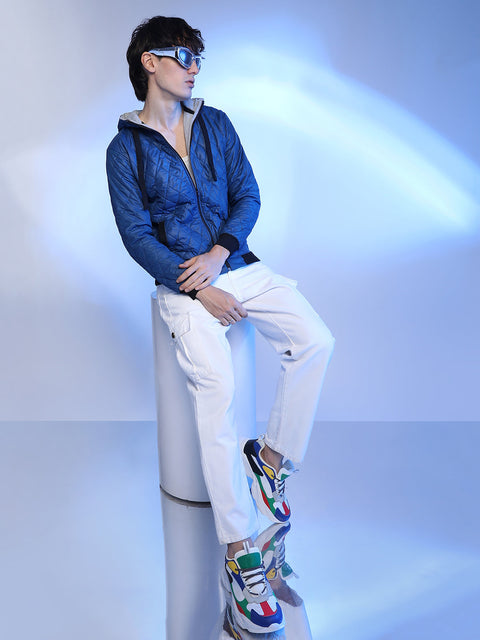 XYNG Rhombus-Quilted Bomber Jacket