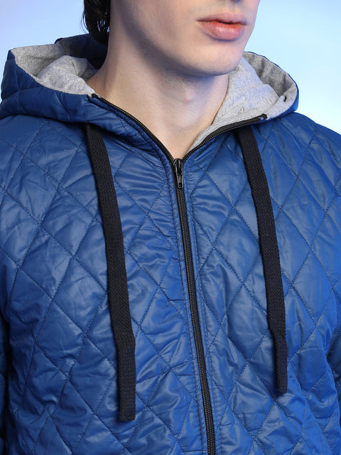 XYNG Rhombus-Quilted Bomber Jacket