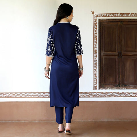 Sauce - Animal Print Kurta With Trousers Set