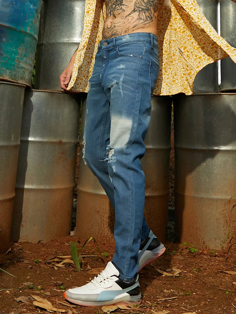 CAHOOT Ripped Knee Denim Jeans