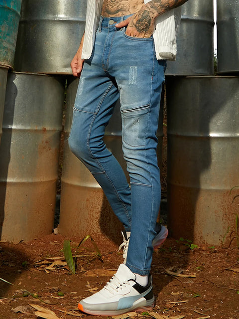 Just Be Self-Design Patched Denim Jeans