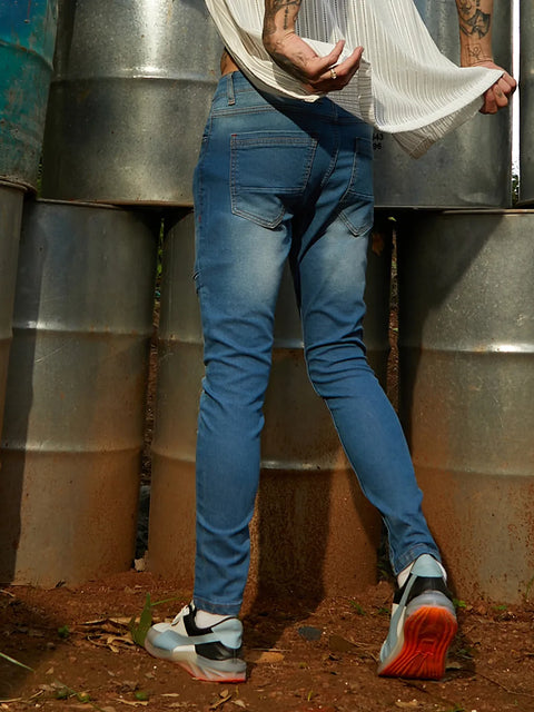 Just Be Self-Design Patched Denim Jeans