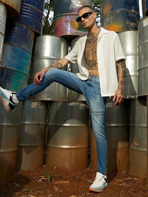 Just Be Self-Design Patched Denim Jeans