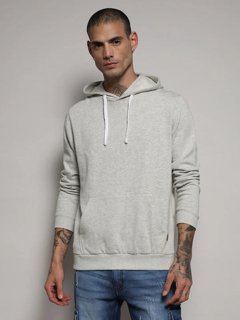 Just Be Pullover Hoodie With Contrast Drawstring