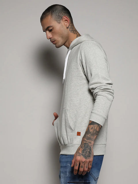 Just Be Pullover Hoodie With Contrast Drawstring