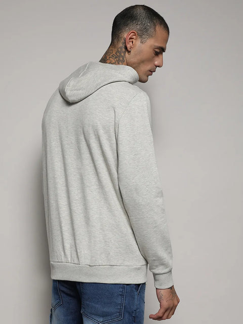 Just Be Pullover Hoodie With Contrast Drawstring