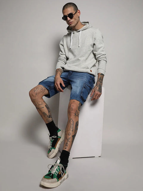 Just Be Pullover Hoodie With Contrast Drawstring