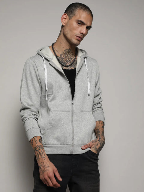 CTRL CLUB Zip-Front Hoodie With Contrast Drawstring