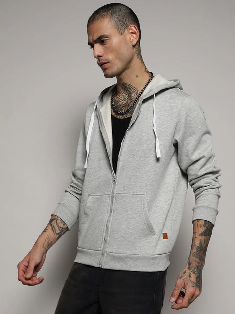 CTRL CLUB Zip-Front Hoodie With Contrast Drawstring