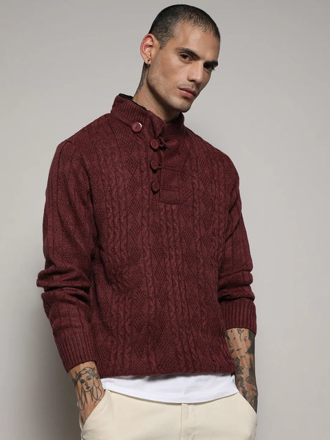 Hooked Rhombus Knit Sweater