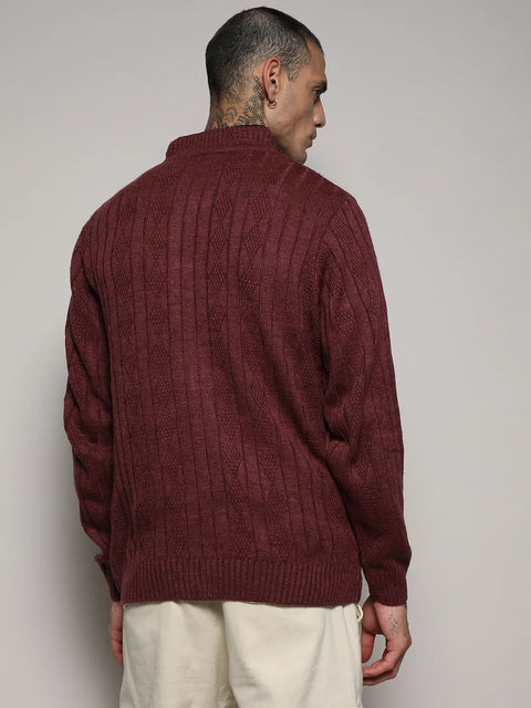 Hooked Rhombus Knit Sweater