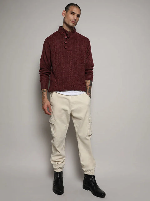 Hooked Rhombus Knit Sweater