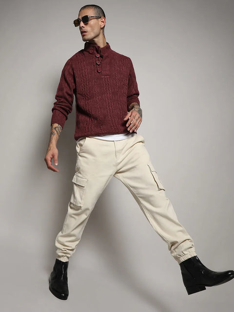 Just Be Rhombus Knit Sweater