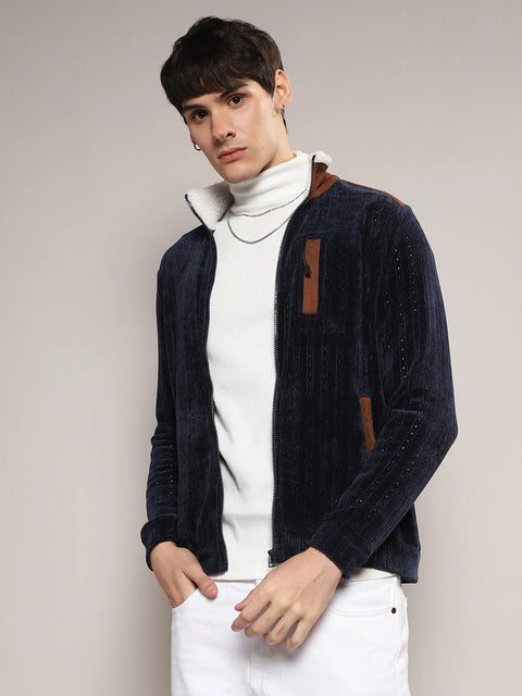 Just Be Zip-Front Cable Knit Jacket
