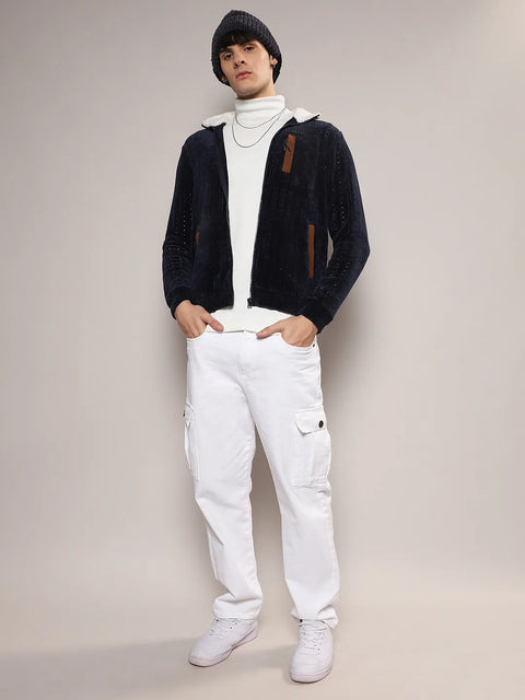 Just Be Zip-Front Cable Knit Jacket