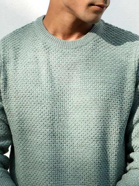 Just Be Textured Knit Pullover Sweater