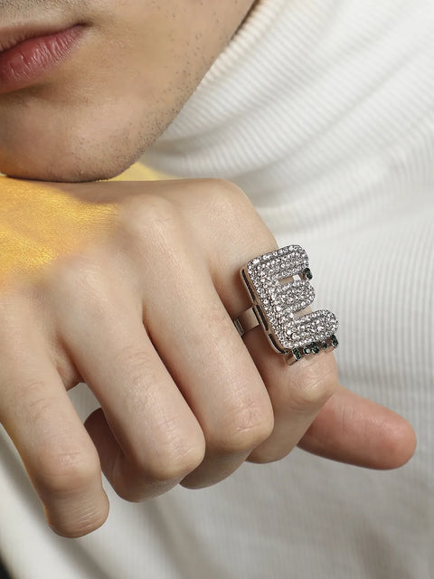 Chaos - Bling E Alphabet Ring - Silver