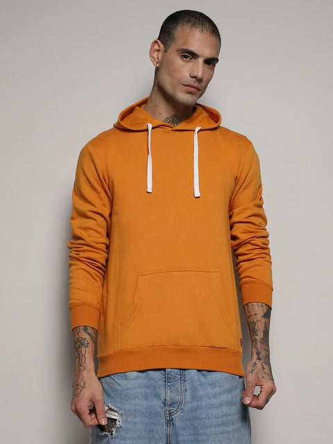 Just Be Pullover Hoodie With Contrast Drawstring