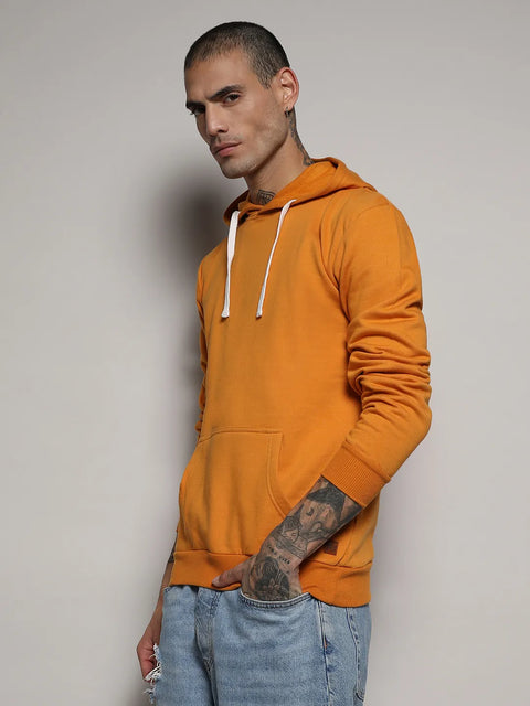 Just Be Pullover Hoodie With Contrast Drawstring