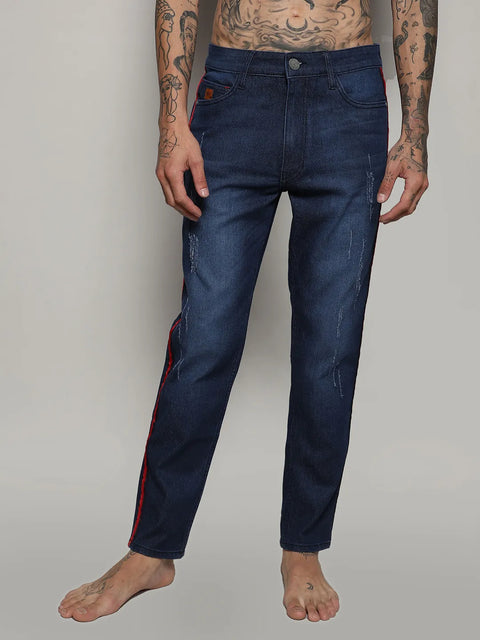 Just Be Contrast Side-Striped Denim Jeans