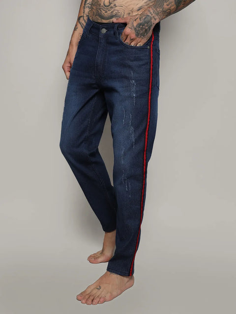 Just Be Contrast Side-Striped Denim Jeans