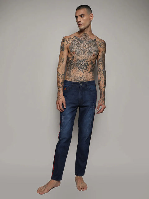 Just Be Contrast Side-Striped Denim Jeans