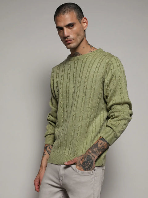 Hooked Cable Knit Sweater