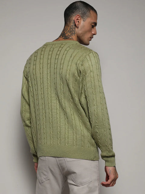 Hooked Cable Knit Sweater