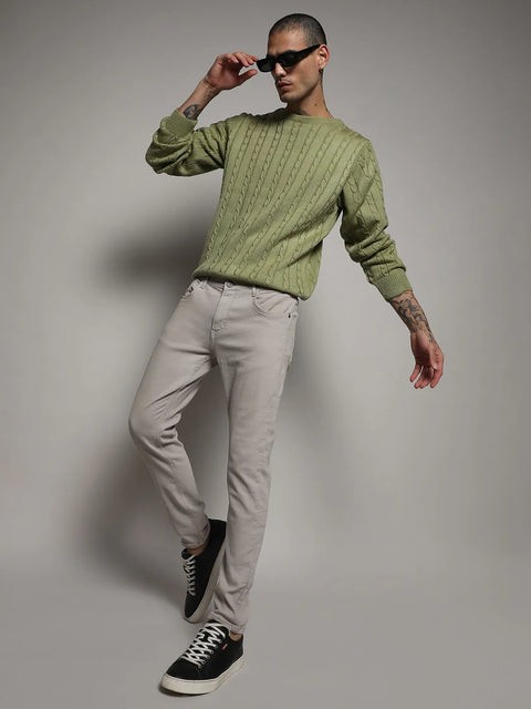 Hooked Cable Knit Sweater