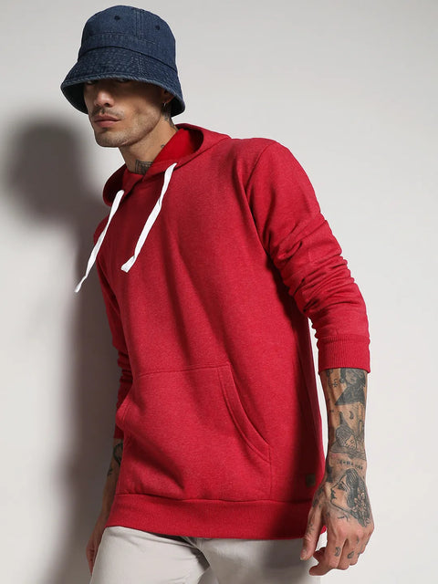 Just Be Pullover Hoodie With Contrast Drawstring