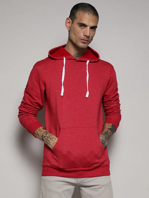 Just Be Pullover Hoodie With Contrast Drawstring