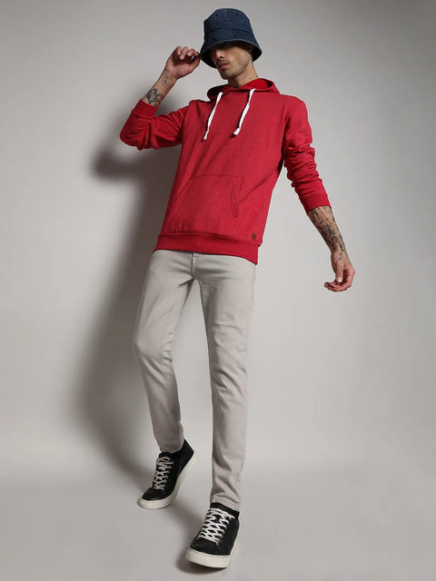 Just Be Pullover Hoodie With Contrast Drawstring