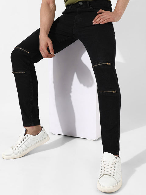Behookd Zip Detail Denim Jeans