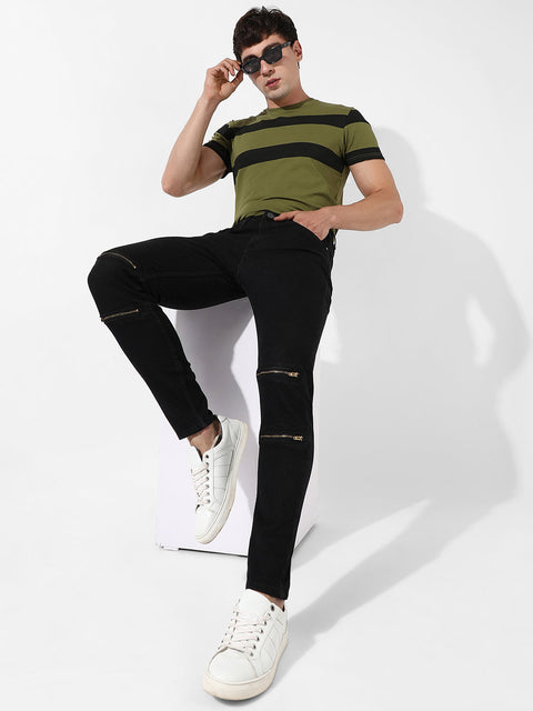 Behookd Zip Detail Denim Jeans