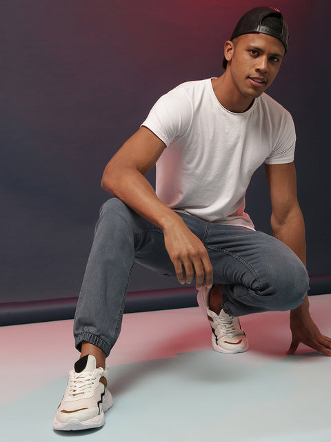 Game Face Cinched Hem Denim Jeans