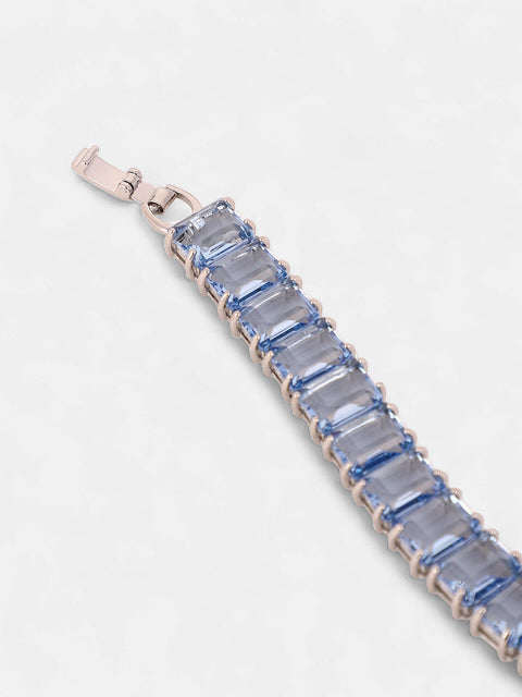 Sohi - The Crystal-Quad Tennis Bracelet - Icy Blue