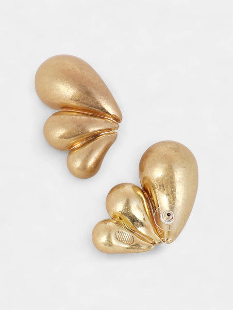 Sohi - The Puffy-Teardrop Drop Earrings - California Gold