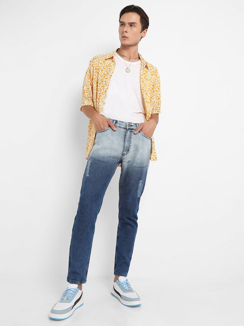Hooked Contrast Ombre Denim Jeans